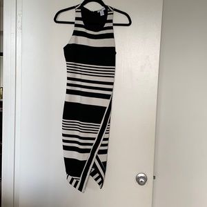 Black and White Striped Dress